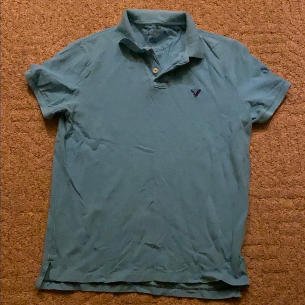 Blue American Eagle Polo